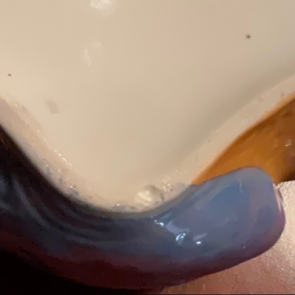 Hand Painted Blue and Gold Lusterware Geese Bowl 30s Raised Star Shape - Picture 16 of 16